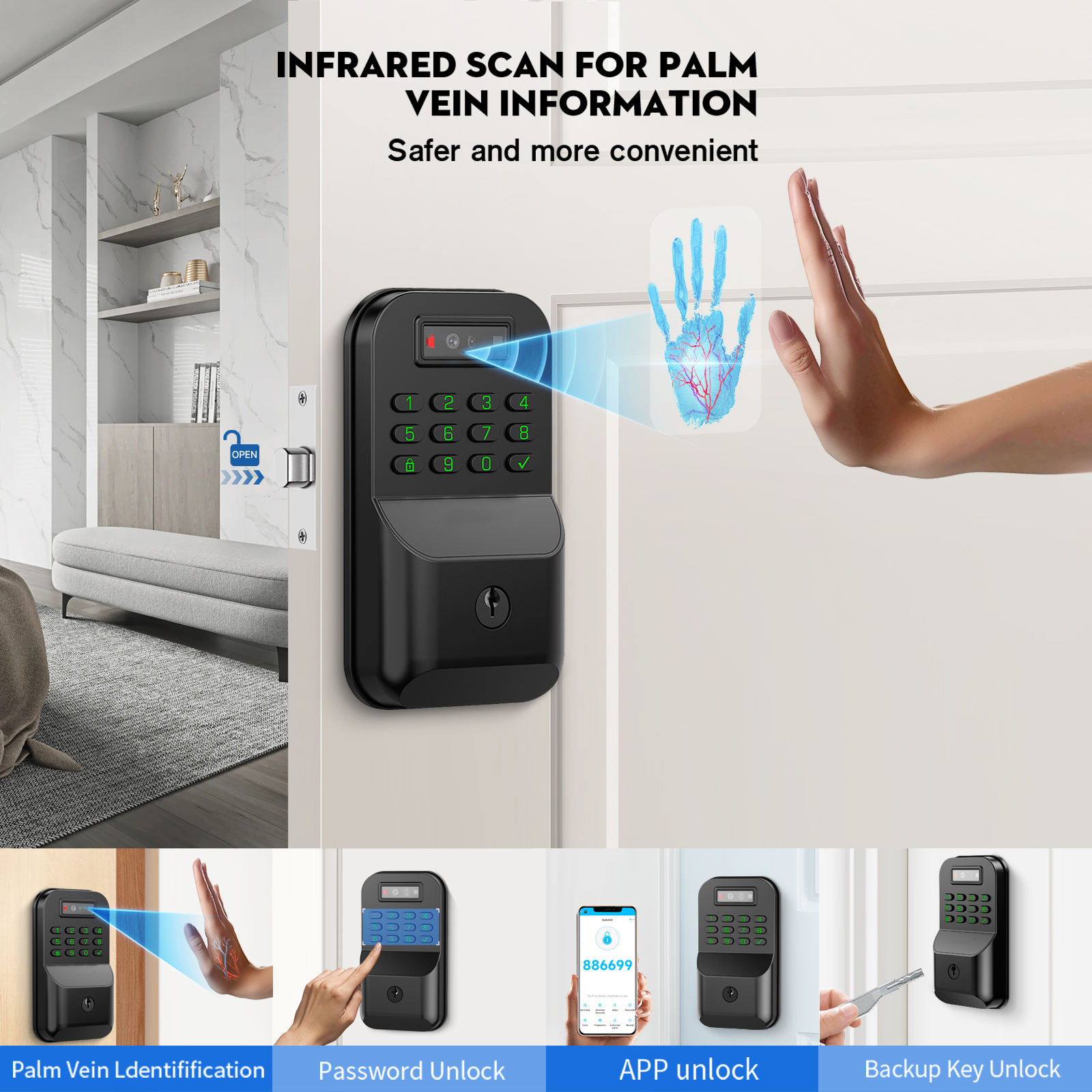 Palmar vein lock