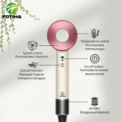 FOTIMA White Pink Hair Dryer