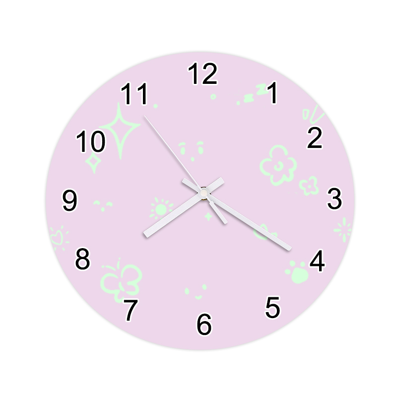 20cm Diameter Sublimation Glass Round Clock 24pcs