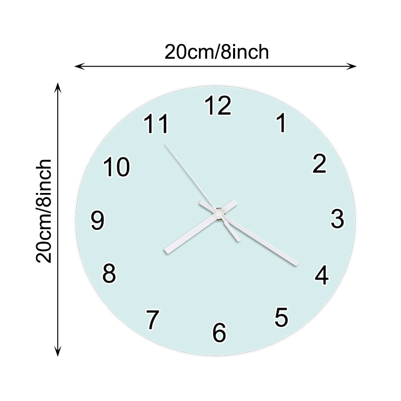 20cm Diameter Sublimation Glass Round Clock 24pcs