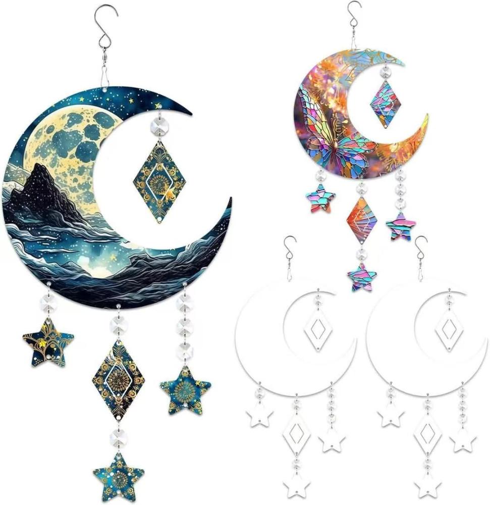 8-inch double-sided aluminum sublimated wind spinner, specially customized shape turtle/wave/square/moon