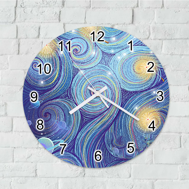 20cm Diameter Sublimation Glass Round Clock 24pcs