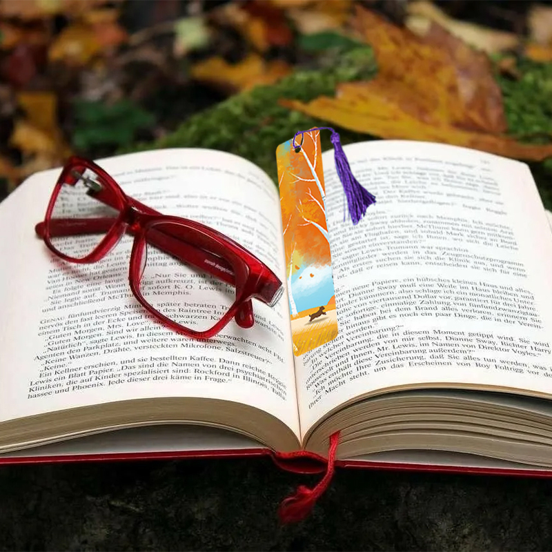 Sublimation Blank Aluminum Bookmark with Random Mix Tassel