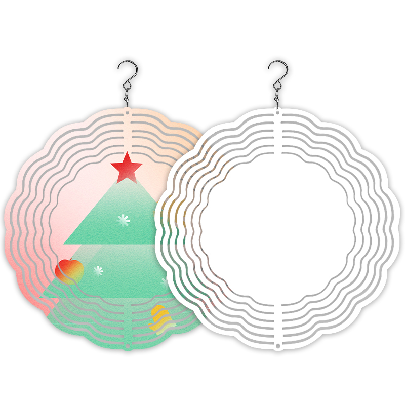 Sublimation Blank Wind Spinner 8inch/10 Inch Blank Double Side Garden Spinners Aluminum Metal 10inch Sublimation Wind Spinner Blanks