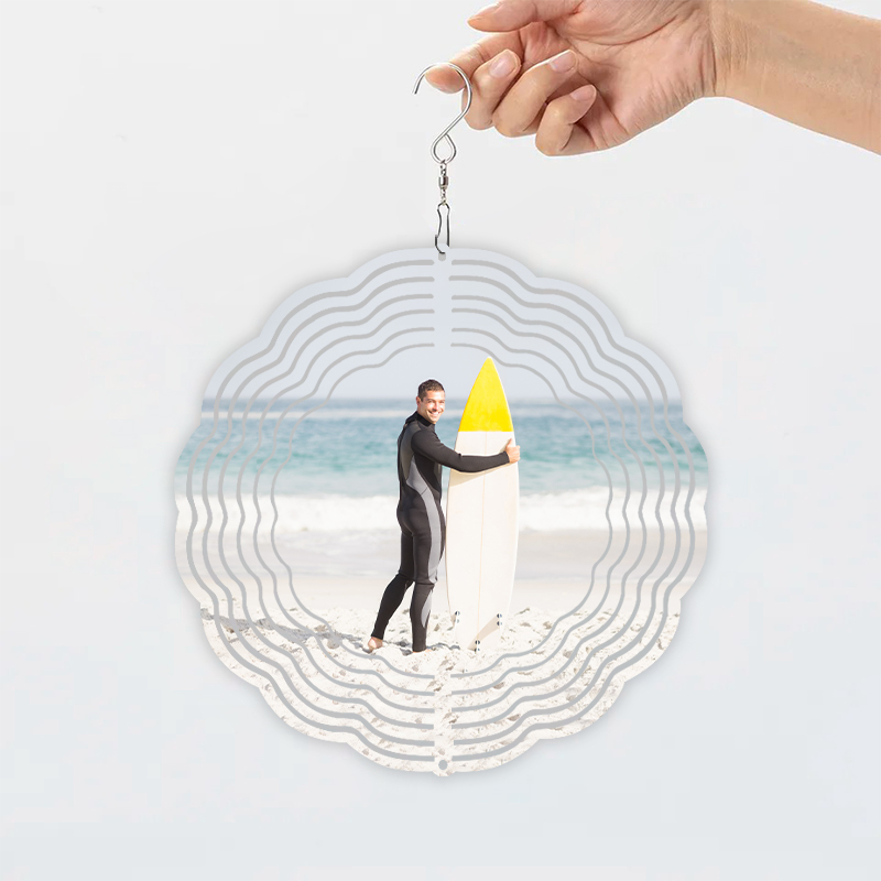 Sublimation Blank Wind Spinner 8inch/10 Inch Blank Double Side Garden Spinners Aluminum Metal 10inch Sublimation Wind Spinner Blanks