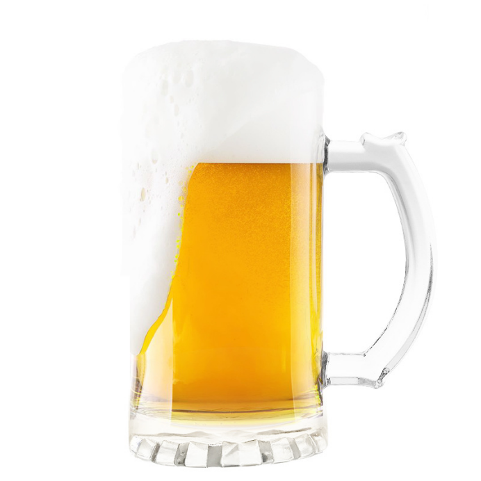 16oz Sublimation Beer Mug Frosted/Clear