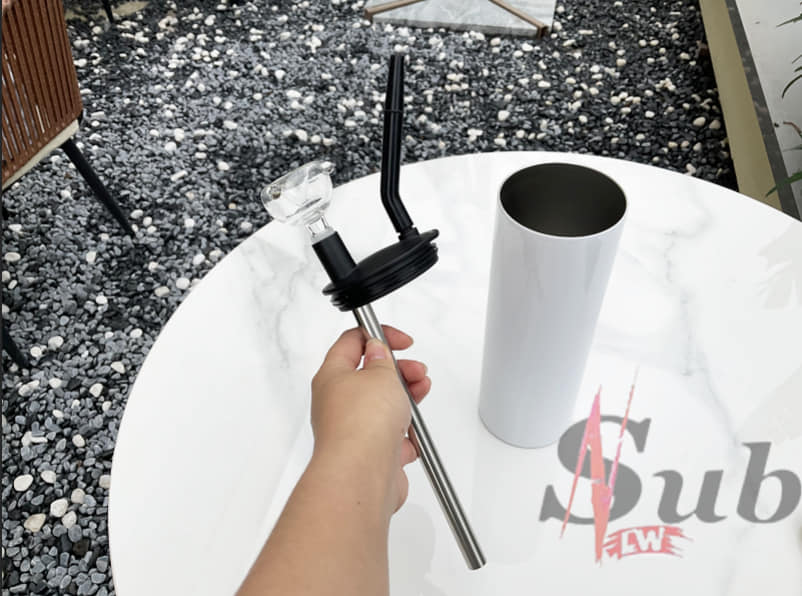 20oz Sublimation Hookah Tumbler with Press on/ Twist on Lids