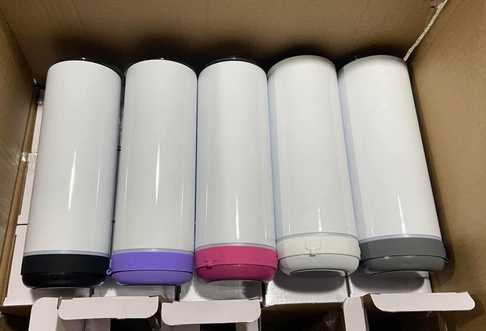 US warehouse 20 Speaker White tumblers for sublimation