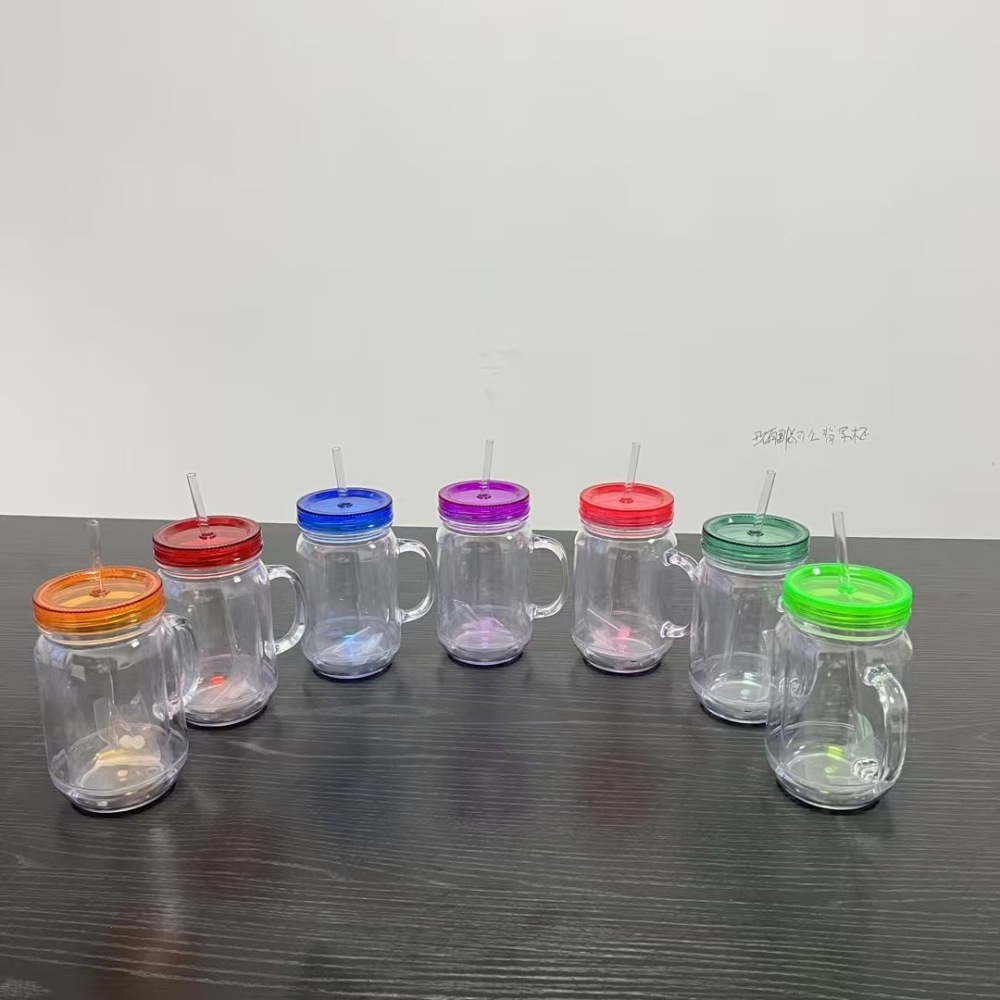 China warehouse 20oz plastic snow globe cups pre-drilled in the bottom