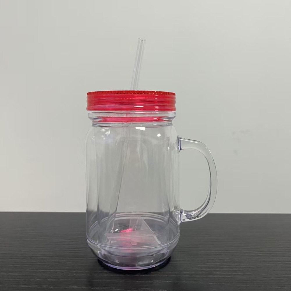 China warehouse 20oz plastic snow globe cups pre-drilled in the bottom