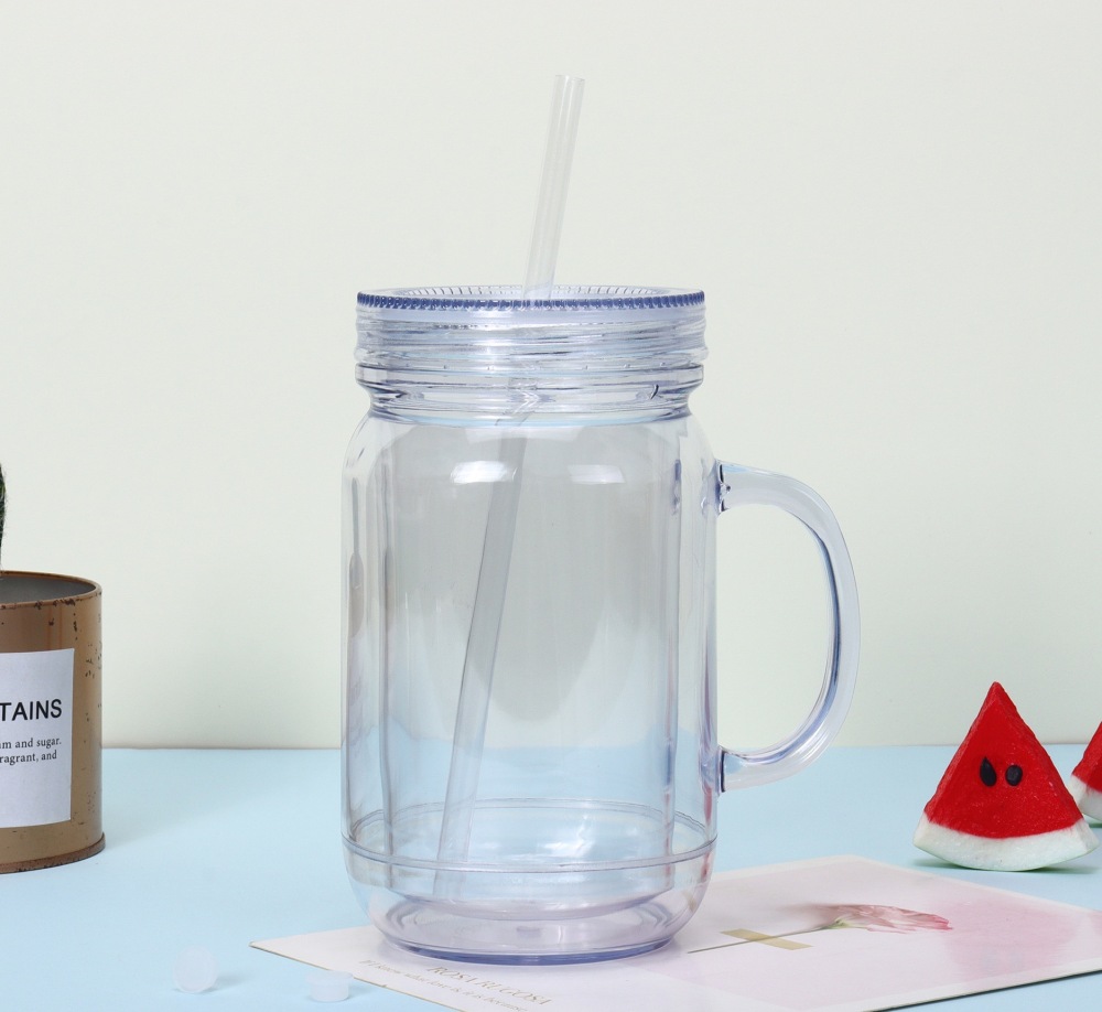 China warehouse 20oz plastic snow globe cups pre-drilled in the bottom