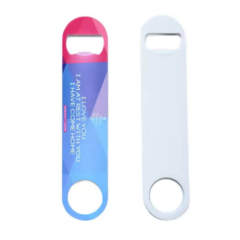 China warehouse sublimation blank metal bottle opener