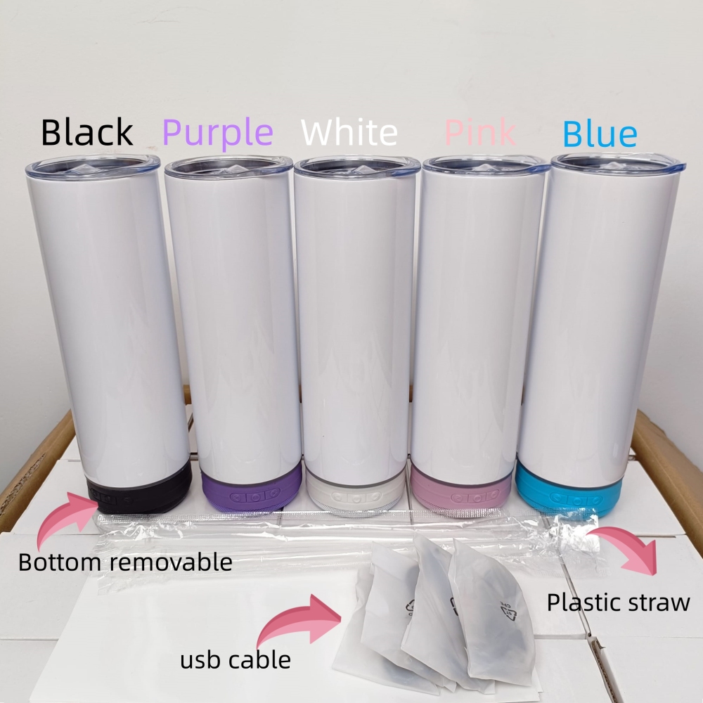 US warehouse 20 Speaker White tumblers for sublimation