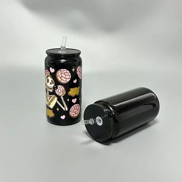 16oz Sublimation Black Glass