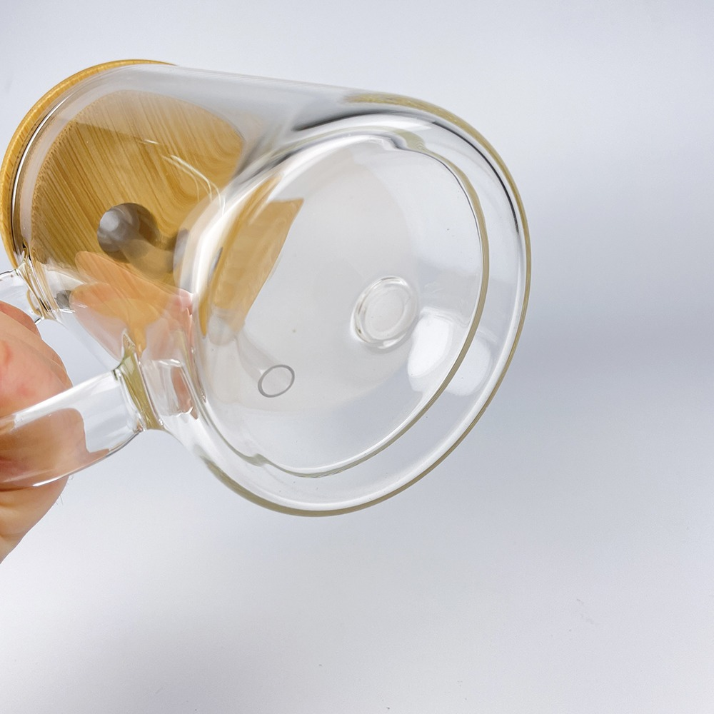 15oz Sublimation Double Wall Glass with Handle 25pcs