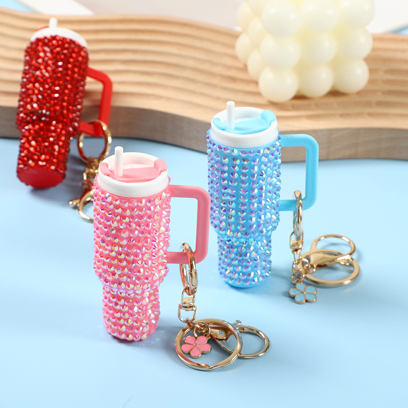 Rhinestone mini keychain China warehouse