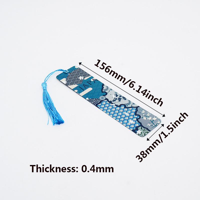 PET material bookmarks for Sublimation with tassels 100pcs