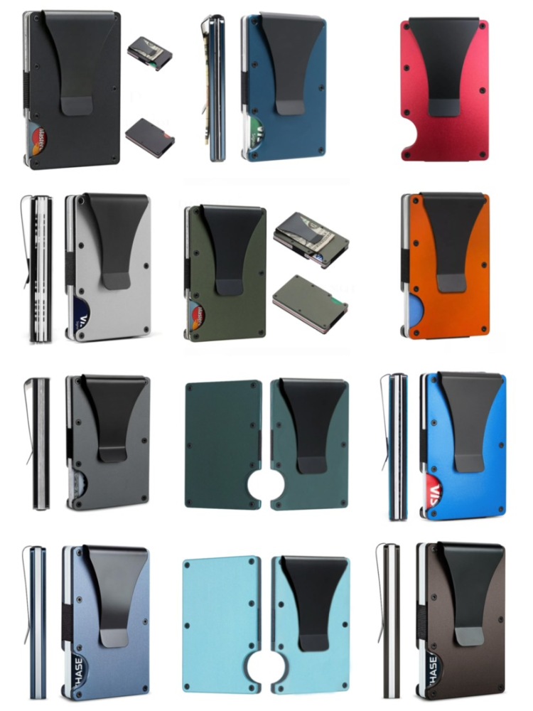 China warehouse minimalist wallet Aluminium alloy wallet