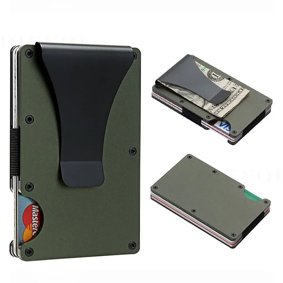 China warehouse minimalist wallet Aluminium alloy wallet