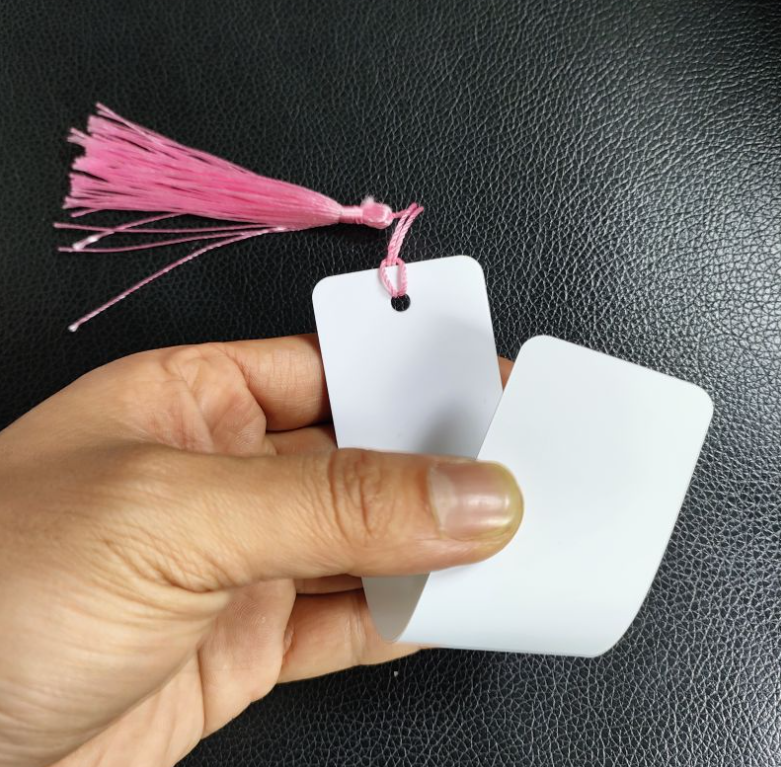 PET material bookmarks for Sublimation with tassels 100pcs