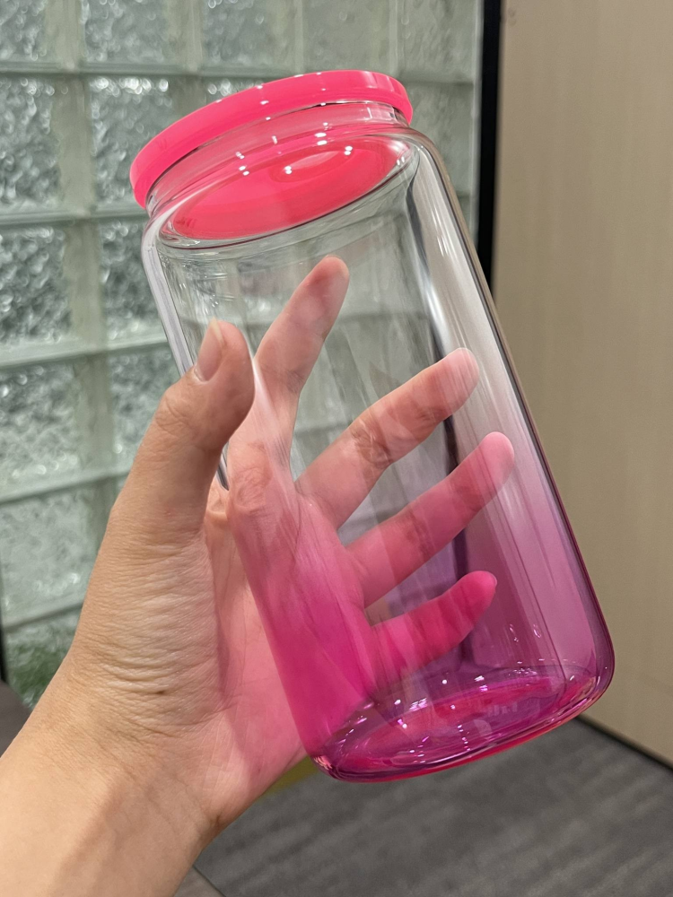 16oz Ombre Mix Color Glass Tumbler 25pcs