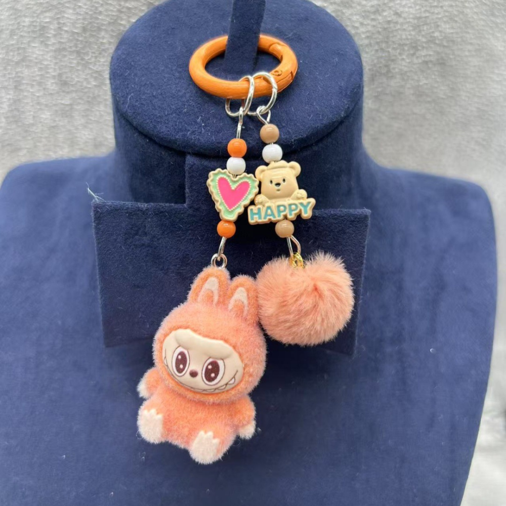 Labubu Keychains with furr balls