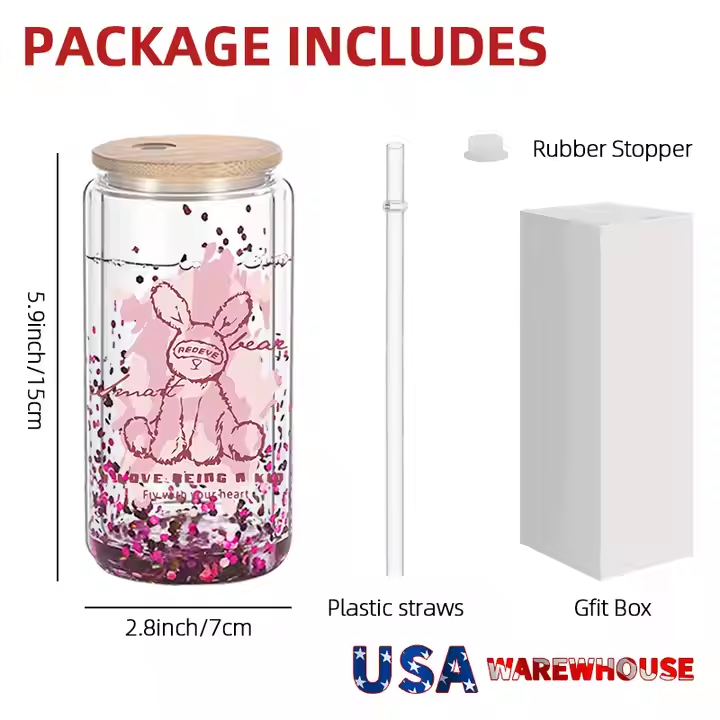 16oz Outer Layer 12oz Capacity Glass Snow Globe 25pcs