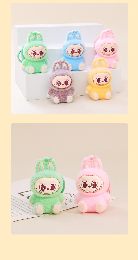 China warehouse labubu keychains Mix Color