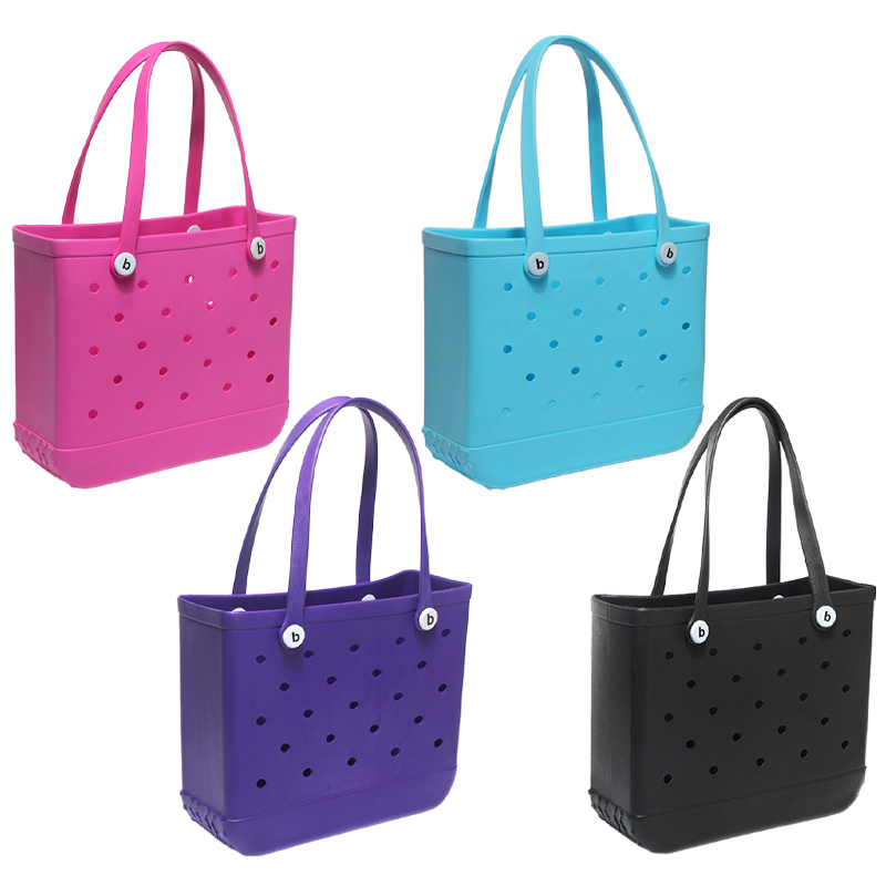 Non Sublimation Beach Bag 4pcs Already Mixed Like the Pictures Shows Solid Color US Warehouse around 26th Ship out