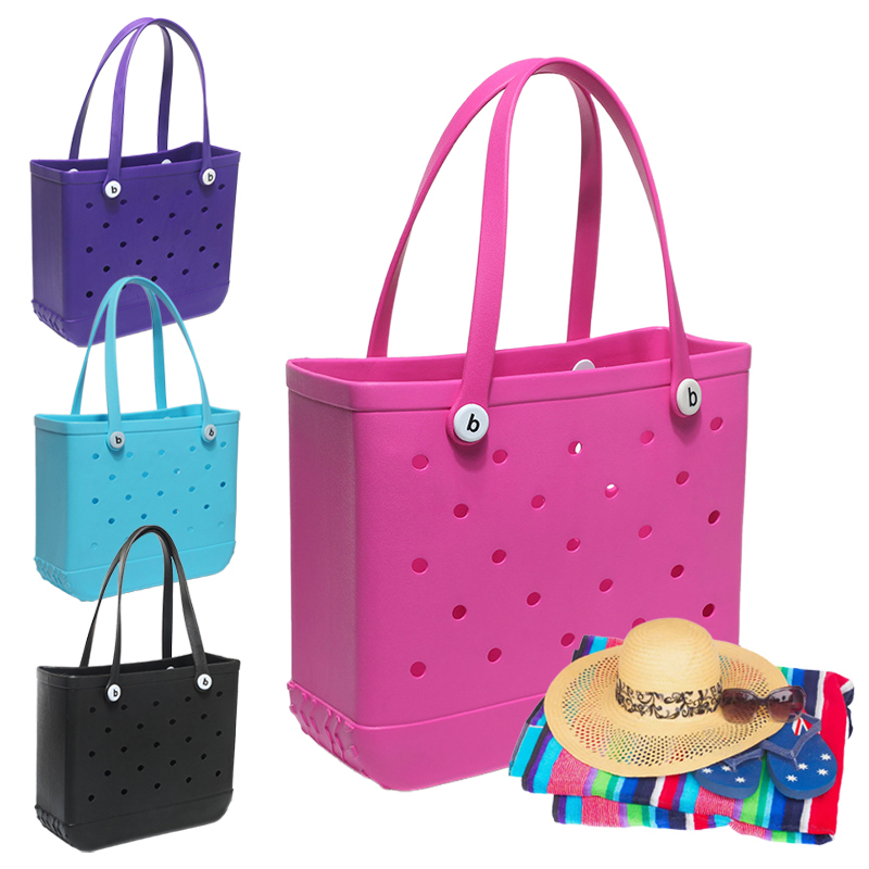 Non Sublimation Beach Bag 4pcs Already Mixed Like the Pictures Shows Solid Color US Warehouse around 26th Ship out