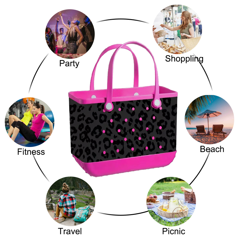 Non Sublimation Beach Bag 4pcs Already Mixed Like the Pictures Shows Cowprinted US Warehouse around 26th Ship out