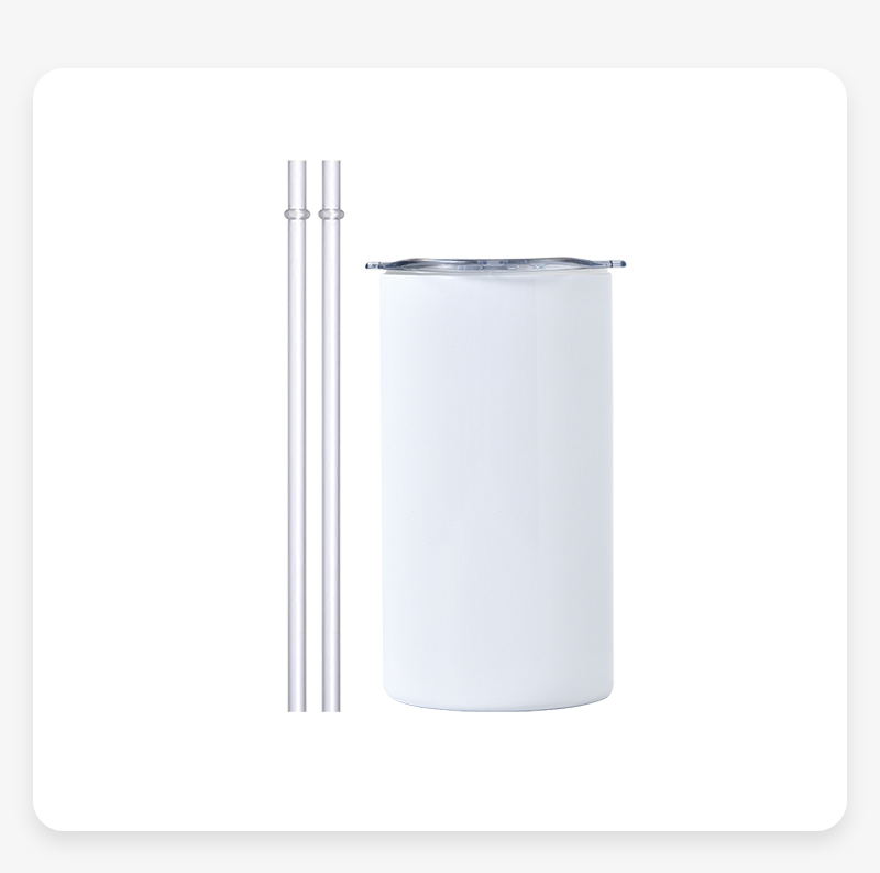 US warehouse 12oz sublimation tumbler with plastic straw 50pcs/case