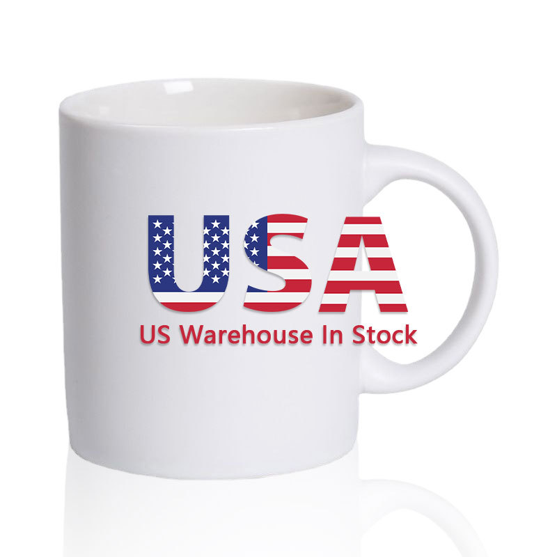 US warehouse 11oz sublimation ceramic mug 36pcs/casse