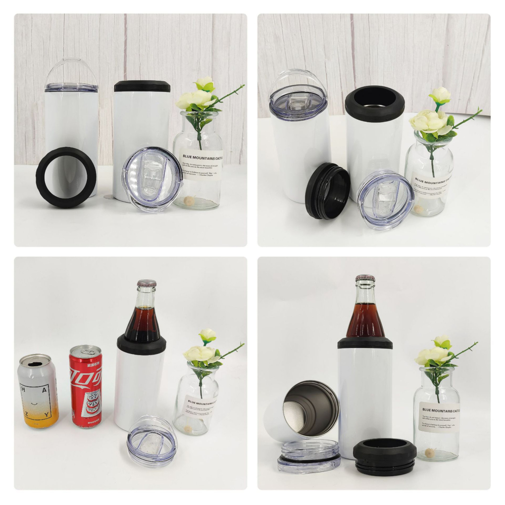 US warehouse 16oz 4 in 1 sublimation can cooler  25pcs/case