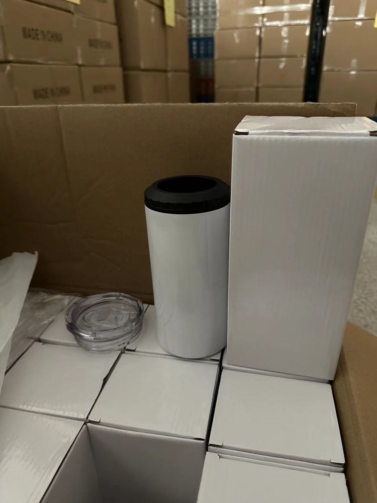 US warehouse 16oz 4 in 1 sublimation can cooler  25pcs/case
