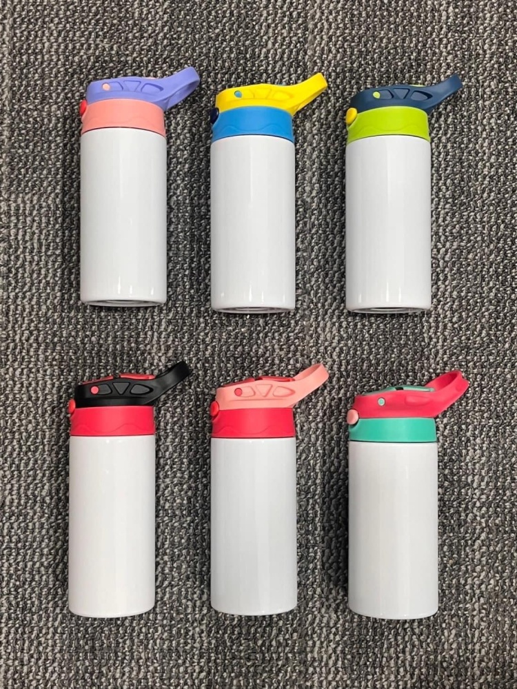 US warehouse 12oz sublimation kids bottle 5 or 6 color mixed 25pcs/case