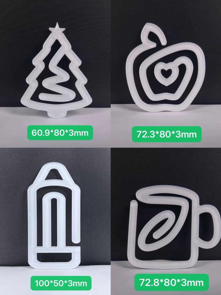 US warehouse sublimation blanks acrylic paper clips 50pcs/case 4 shapes mixed