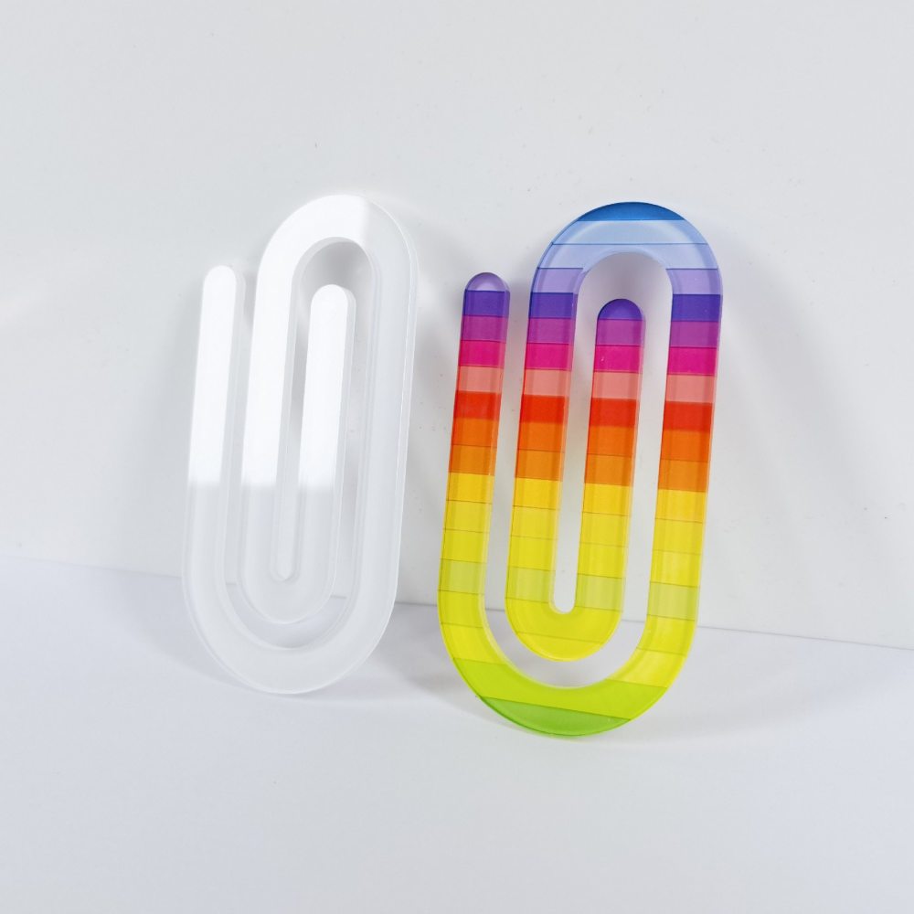 US warehouse sublimation blanks acrylic paper clips 50pcs/case one shape