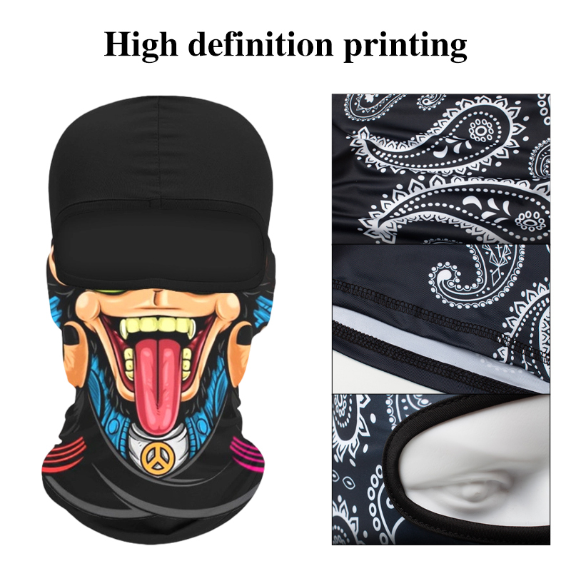 US warehouse 4 Packs Summer Spring Sports Breathable Sun proof Silk Milk Balaclava Windproof Motorcycle Riding Head Cover Halloween Cosplay Mask Decoration