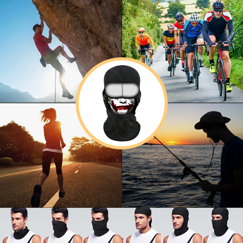 US warehouse 4 Packs Summer Spring Sports Breathable Sun proof Silk Milk Balaclava Windproof Motorcycle Riding Head Cover Halloween Cosplay Mask Decoration