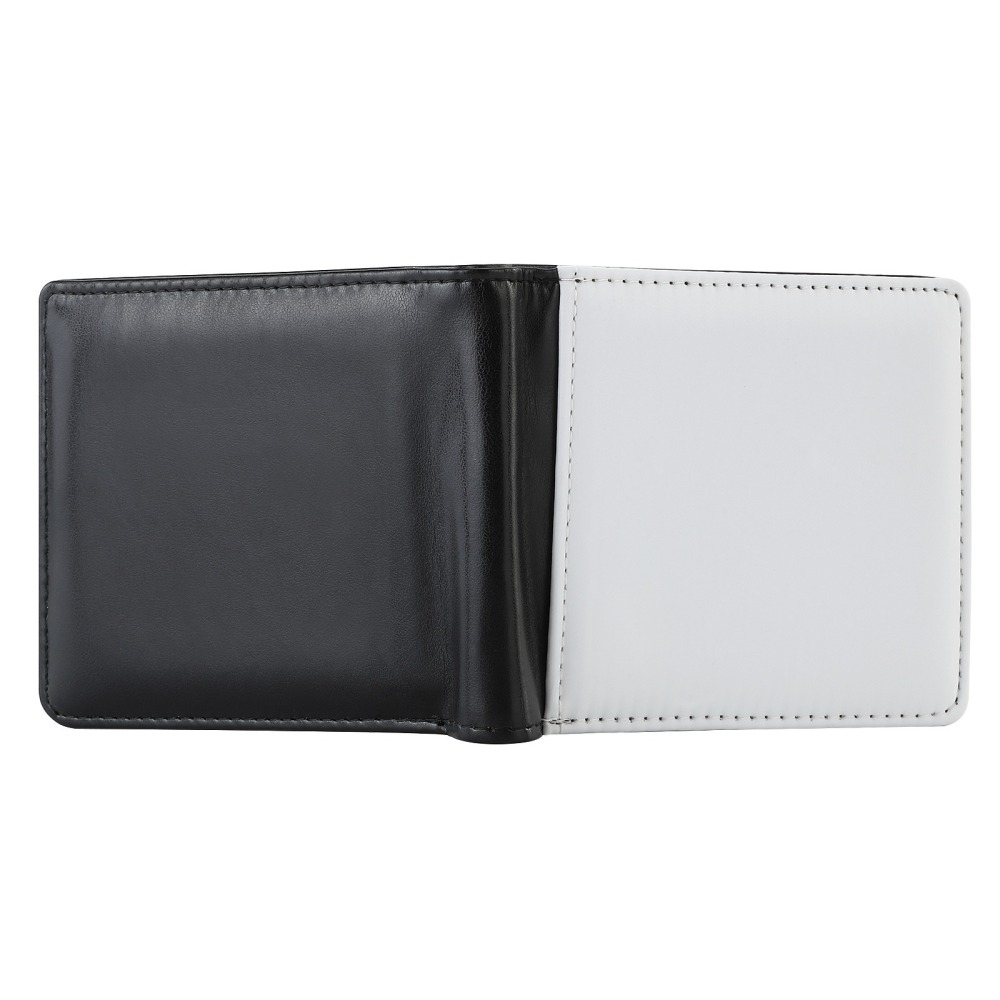 US warehouse 4 pieces sublimation blank men's short PU leather wallets, family commemorative wallets, Father's Day Gift wallets, Christmas and other holiday gift wallets