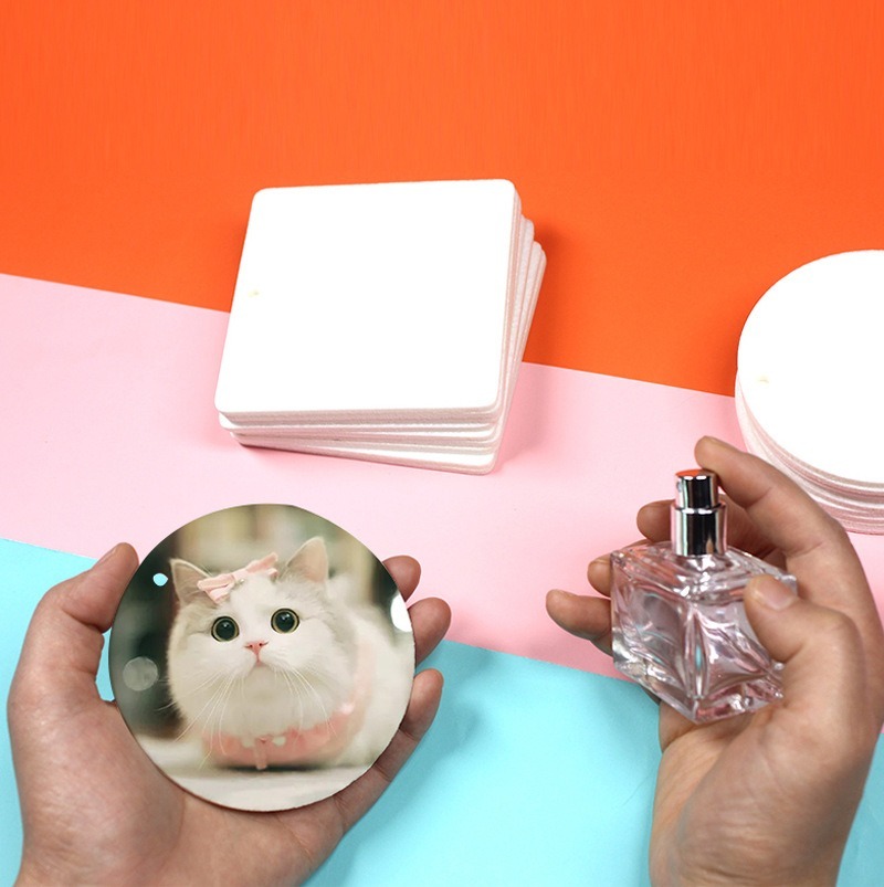 US warehouse ready to ship unscented sublimation blank felt car air fresheners hanging home decoration 60pcs/case