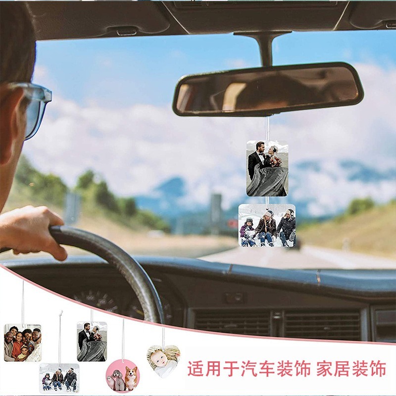 US warehouse ready to ship unscented sublimation blank felt car air fresheners hanging home decoration 60pcs/case