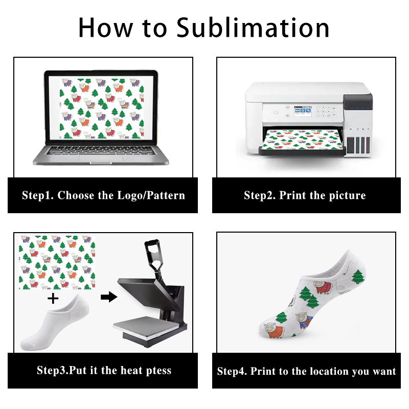 Sublimation No Show Socks US Warehouse