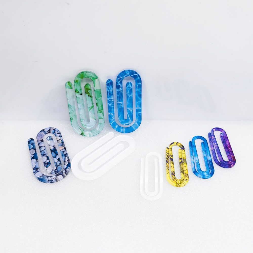 US warehouse sublimation blanks acrylic paper clips 50pcs/case one shape