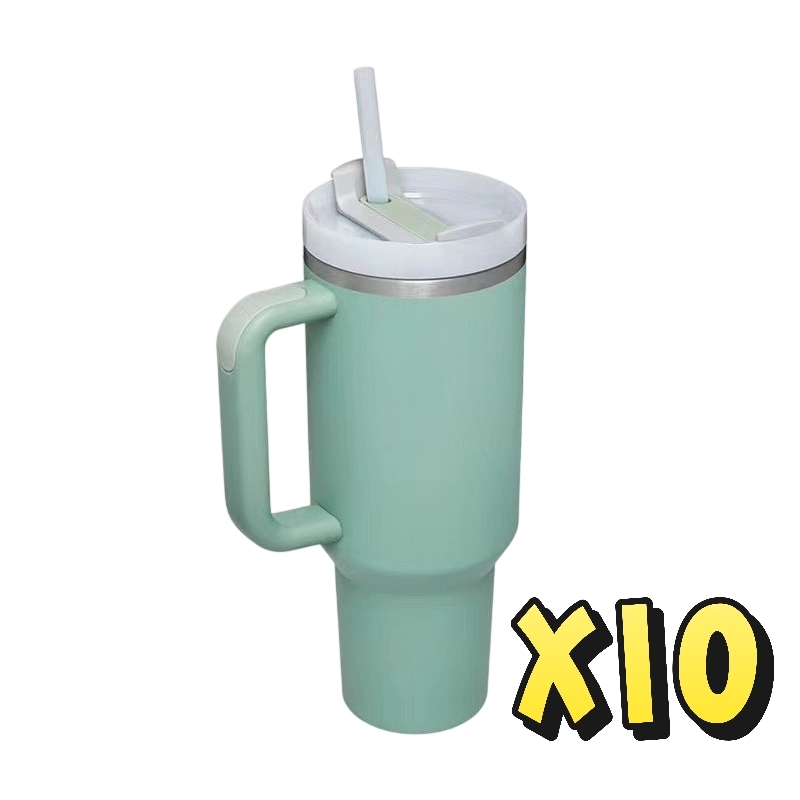 US Warehouse 40oz Generation 2 Tumbler 10 Pack Misty Green