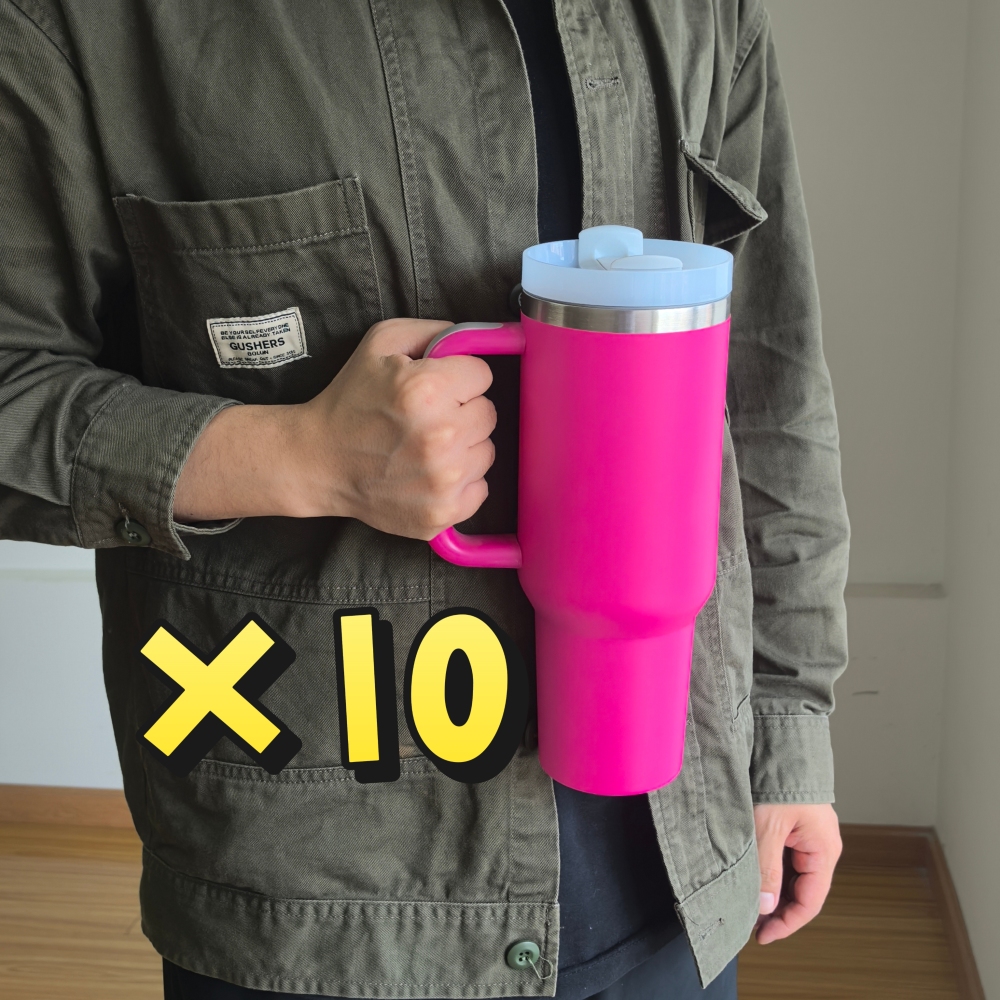 US Warehouse 40oz Generation 2 Tumbler 10 Pack Hot Pink