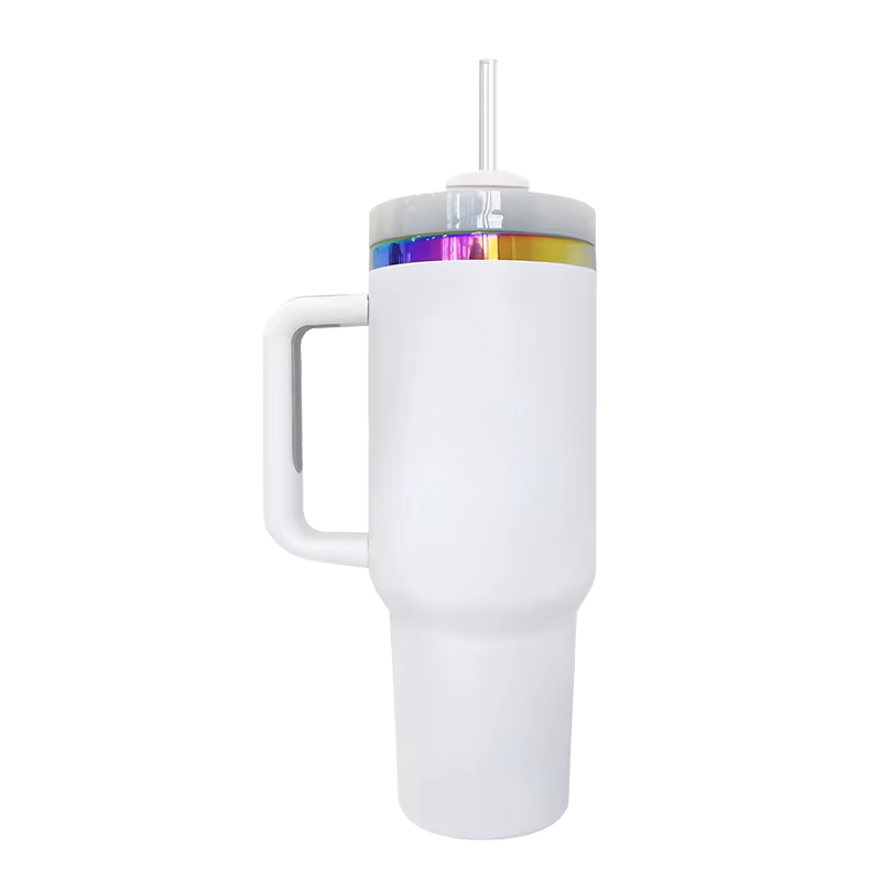 US Warehouse 40oz Generation 2 Rainbow Plated White