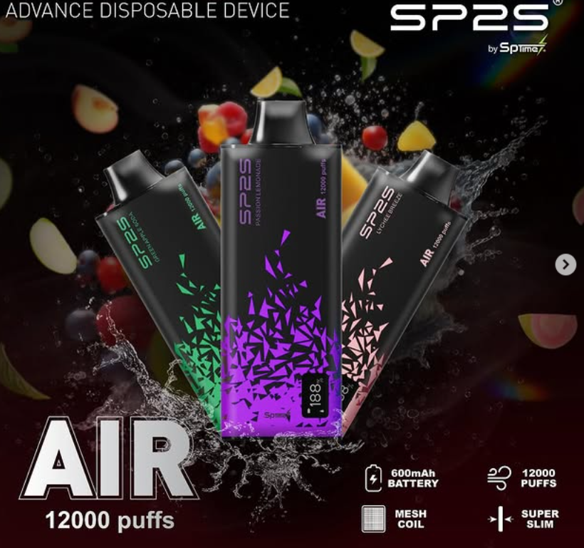 SP2S AIR 12000 PUFFS  Rechargeable Disposable Pre-order