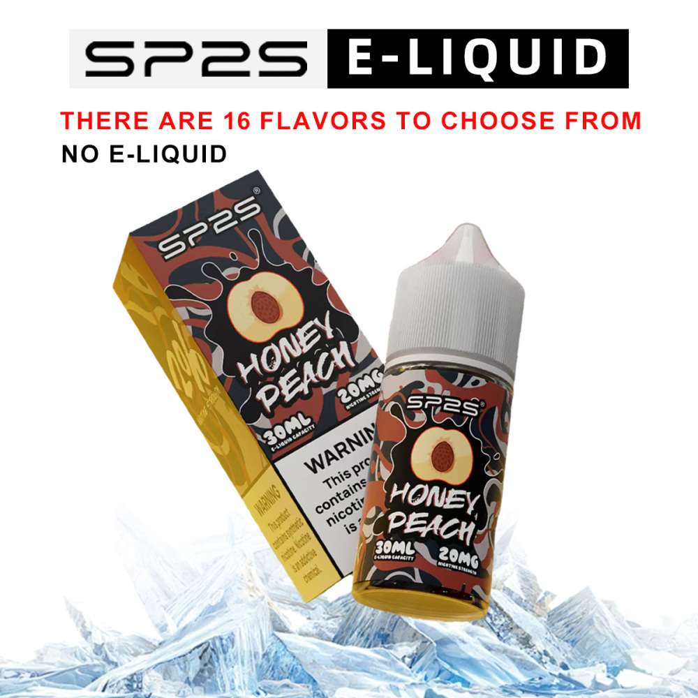 sp2s quality e-liquid, 16 flavors to choose from, new technology for longer heating and flavor retention, low nicotine product